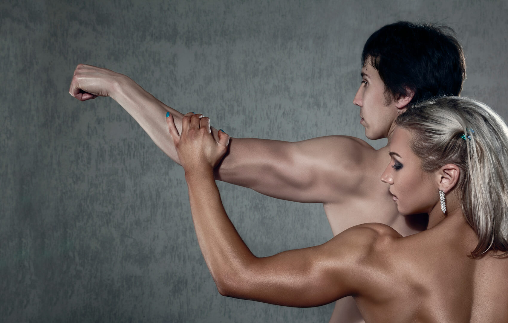 Erotic women lifting men